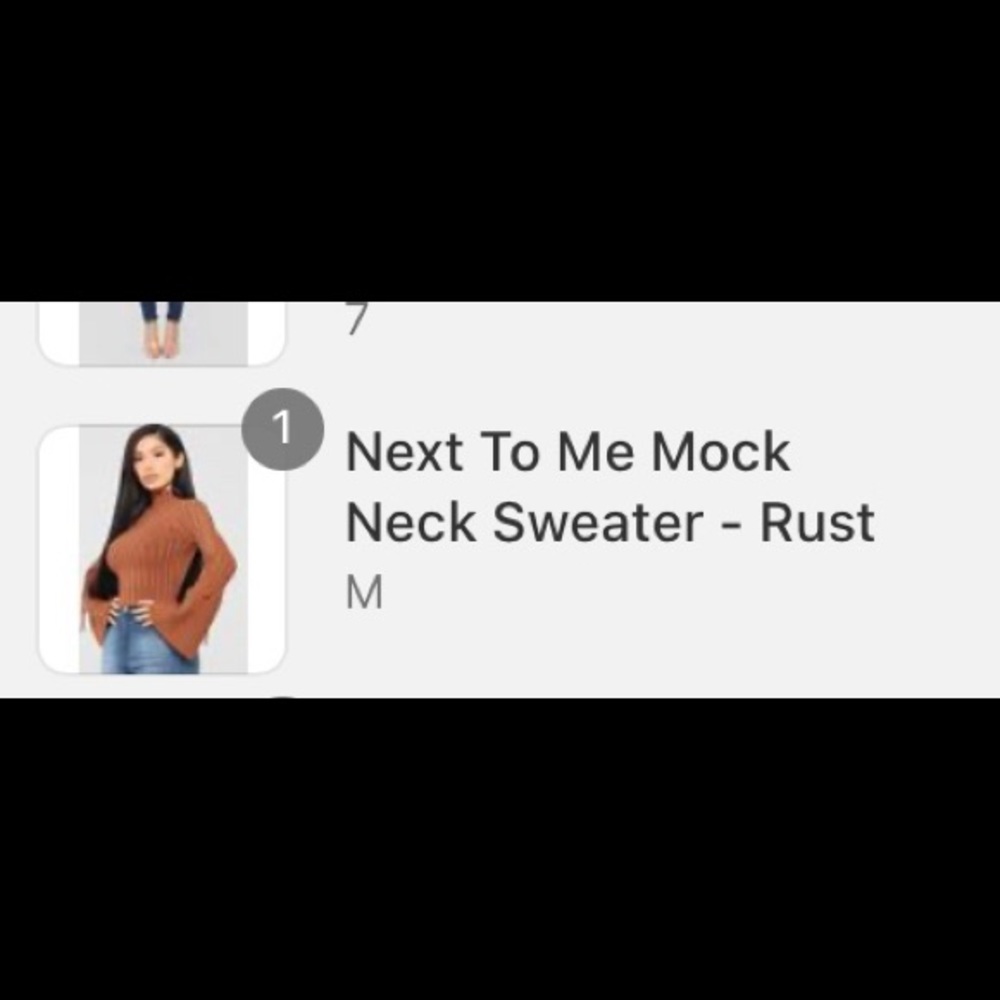 Fashion Nova Next To Me Mock Sweater NWOT